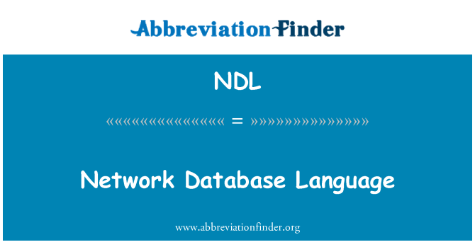 NDL: Rete Database lingua