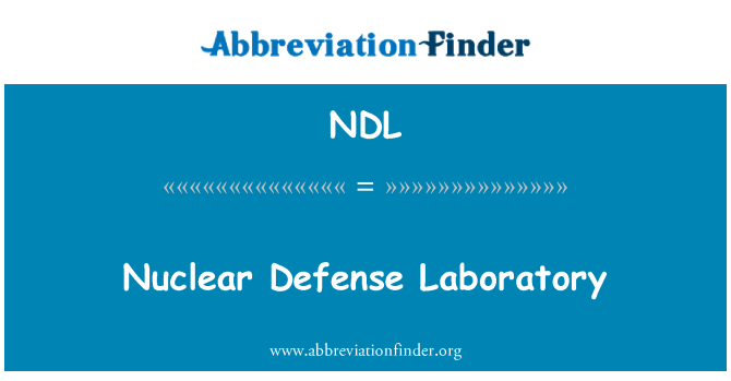 NDL: Nucleaire defensie laboratorium