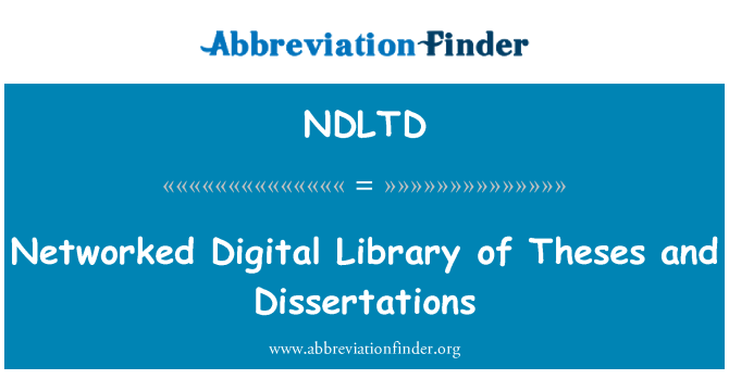 NDLTD: Biblioteca Digital en xarxa de tesis i tesines