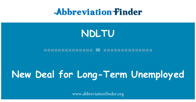 NDLTU: New Deal for langtidsledige