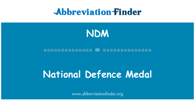 NDM: 國防獎章