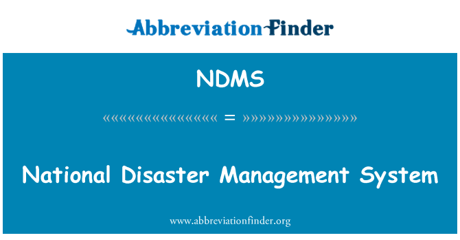 NDMS: National Disaster Management-System