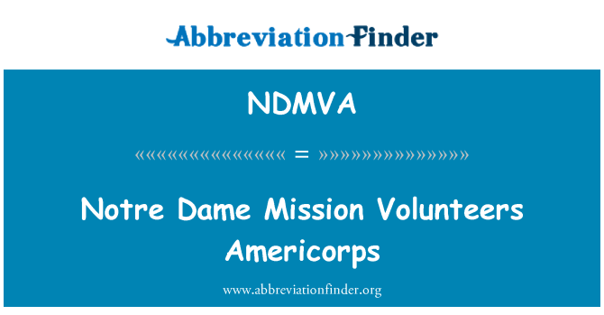 NDMVA: Notre Dame oppdrag frivillige Americorps