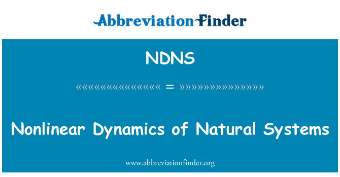 NDNS: Dinamik nonlinear sistèm natirèl
