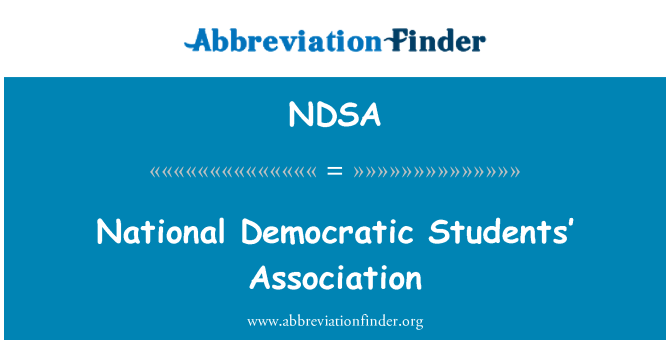 NDSA: Národnej demokratickej študentského zväzu