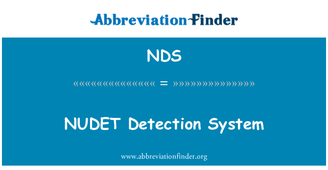 NDS: NUDET Detection System