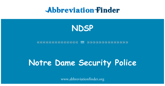 NDSP: Notre Dame bezpečnostní policie