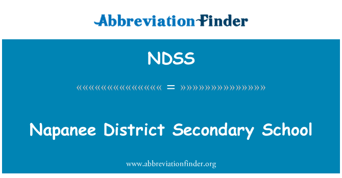 NDSS: Napanee District Secondary School