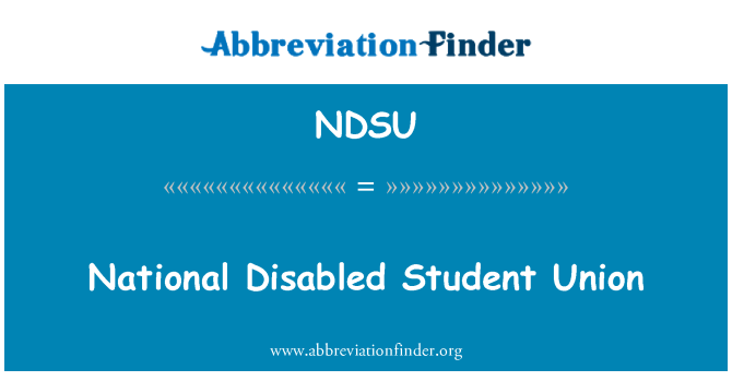 NDSU: National Disabled Student Union