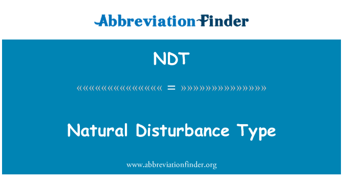 NDT: Tipo di dispersione naturale