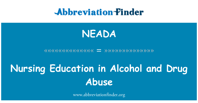 NEADA: L'educació en l'Alcohol i drogues d'abús d'Infermeria