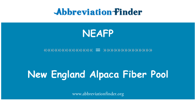 NEAFP: New England alpaka Fiber bazen