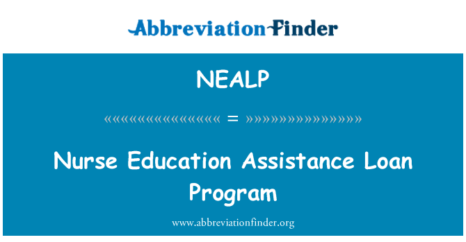 NEALP: Medicinska sestra izobraževanje Program pomoči posojila