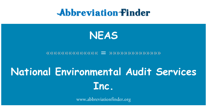 NEAS: National Environmental Audit Services Inc.