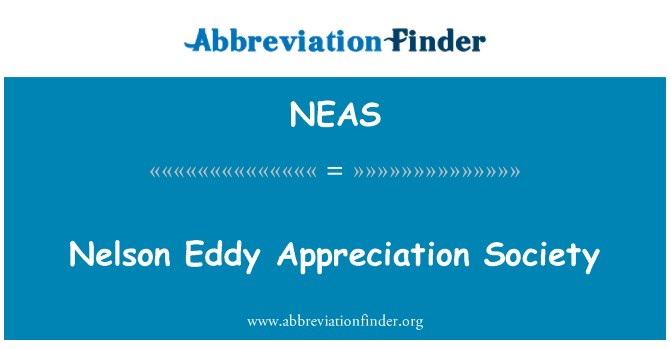 NEAS: Nelson Eddy apresyasyon sosyete