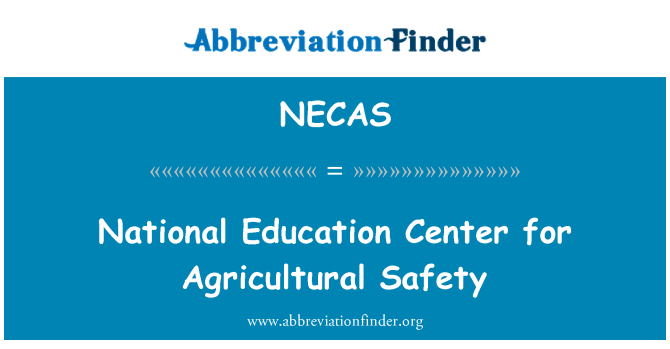 NECAS: Εθνικό κέντρο εκπαίδευσης για την ασφάλεια των γεωργικών