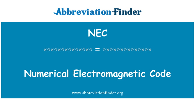 NEC: 電磁數值代碼