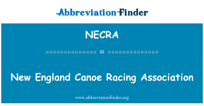 NECRA: New England Canoe Racing Association