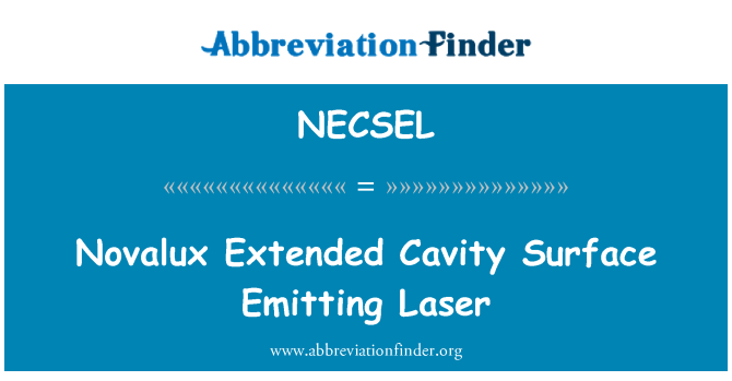 NECSEL: Novalux Extended hålighet ytan avger Laser