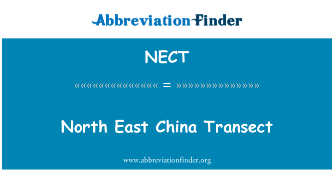 NECT: Transecte nord est de la Xina