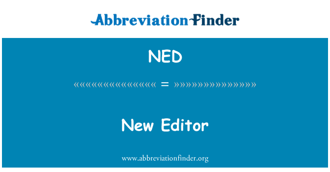 NED: New Editor