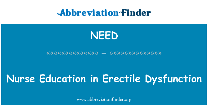 NEED: Nurse Education in Erectile Dysfunction