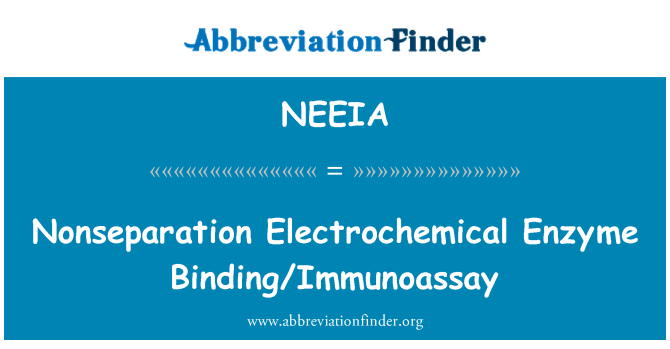 NEEIA: Rhwymol ensym Electrochemical nonseparation/Immunoassay