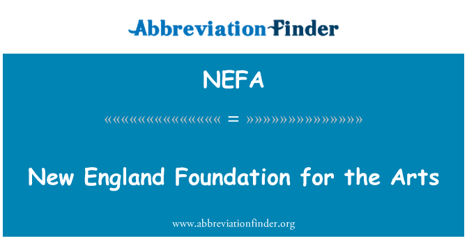 NEFA: New England Foundation for the Arts