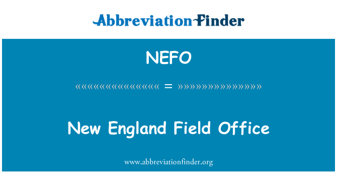 NEFO: New England sivukonttorissa