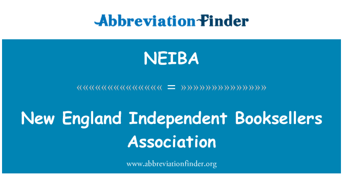 NEIBA: Нова Англія незалежного книгопродавців Асоціації