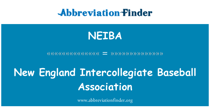 NEIBA: New England Intercollegiate Baseball Association