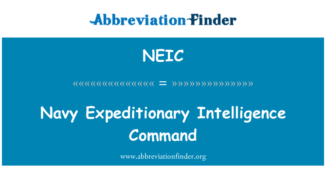 NEIC: Navy Expeditionary Intelligence Command