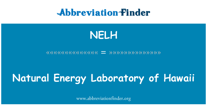 NELH: Naturlig energi laboratorium af Hawaii