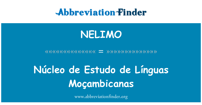 NELIMO: Estudo de Núcleo de Línguas Moçambicanas