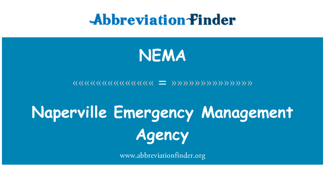 NEMA: Agentúra pre riadenie záchranných Naperville