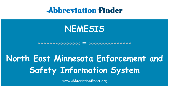 NEMESIS: شمال مشرقی ماننیسوٹا نافذ کرنے والے اداروں اور سلامتی معلومات کے نظام