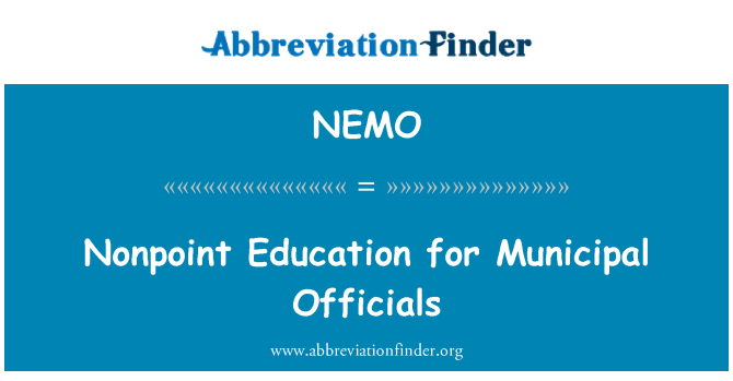 NEMO: Nonpoint Education for Municipal Officials