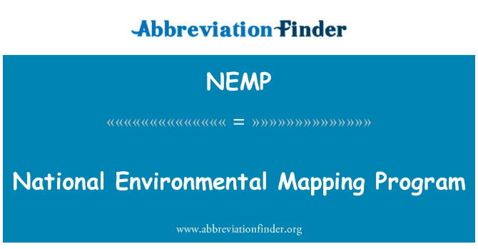 NEMP: Programul național de cartografiere mediu