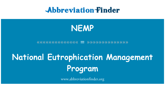 NEMP: Program pro správu národní eutrofizace