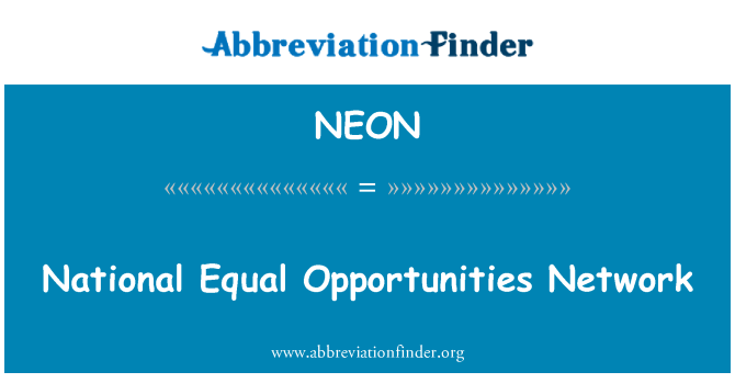 NEON: National Equal Opportunities Network