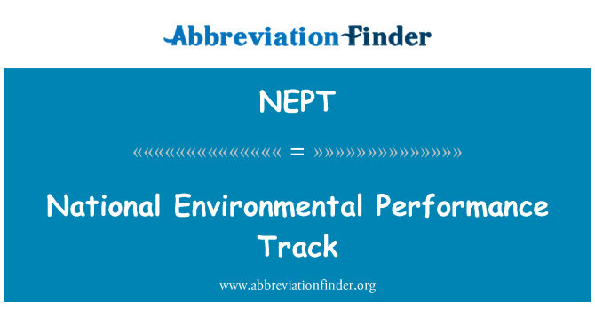 NEPT: Nationalen Umweltleistung Track