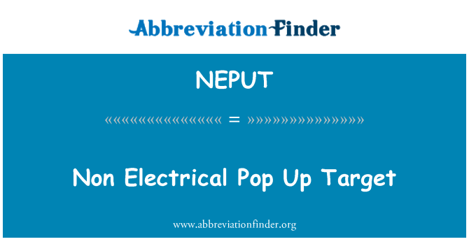NEPUT: No elèctric Pop cap amunt de destinació