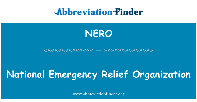 NERO: National Emergency Relief Organization