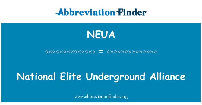 NEUA: Riigi Elite Underground alliansi