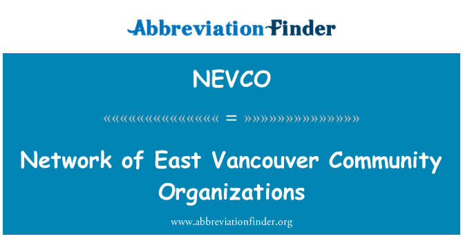NEVCO: Rezo òganizasyon kominotè Vancouver lès yo