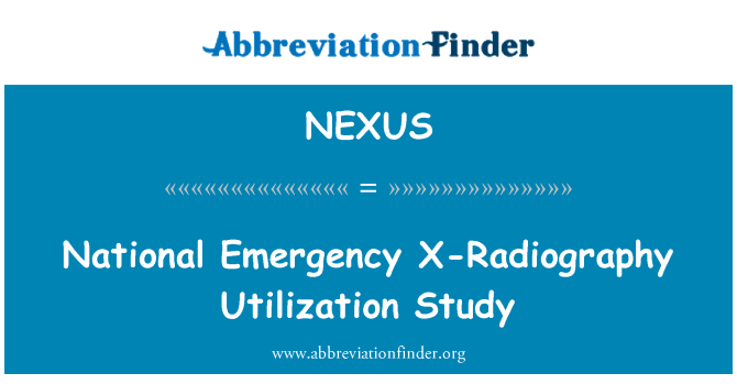 NEXUS: Etid itilizasyon nasyonal dijans X-Radiographie