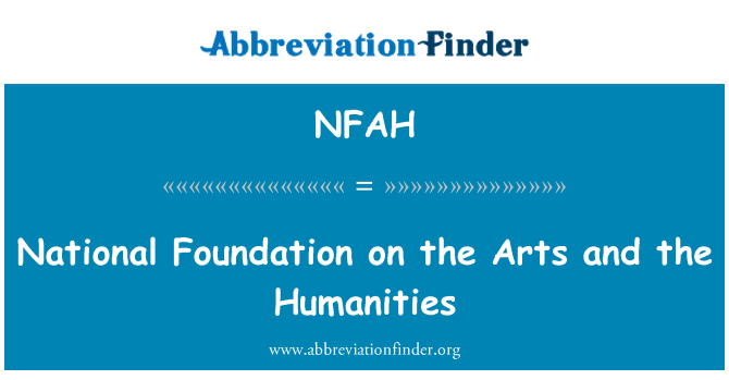NFAH: Národní nadace pro umění a humanitních věd