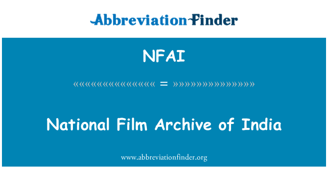 NFAI: Národný filmový archív India