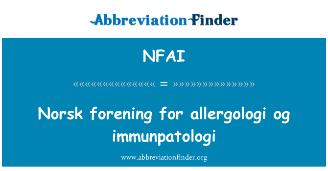 NFAI: Norsk forening allergologi og immunpatologi