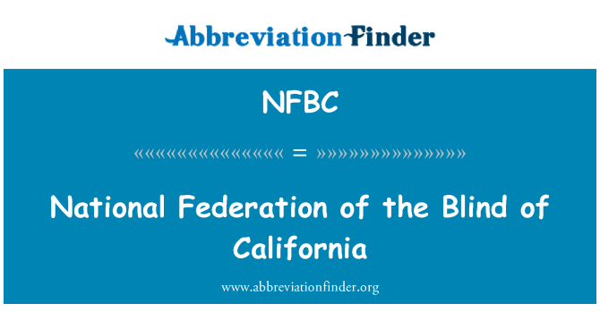 NFBC: National Federation of the Blind of California